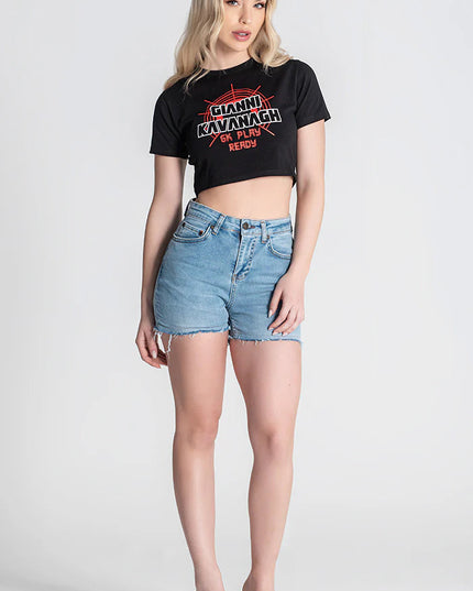 Black GK Play Cropped Tee