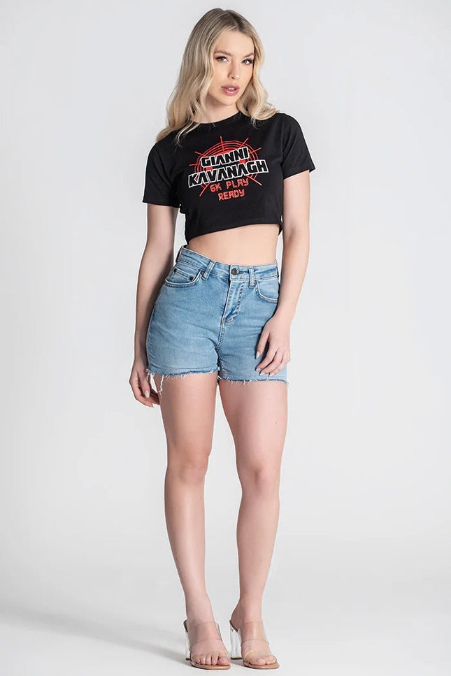 Black GK Play Cropped Tee