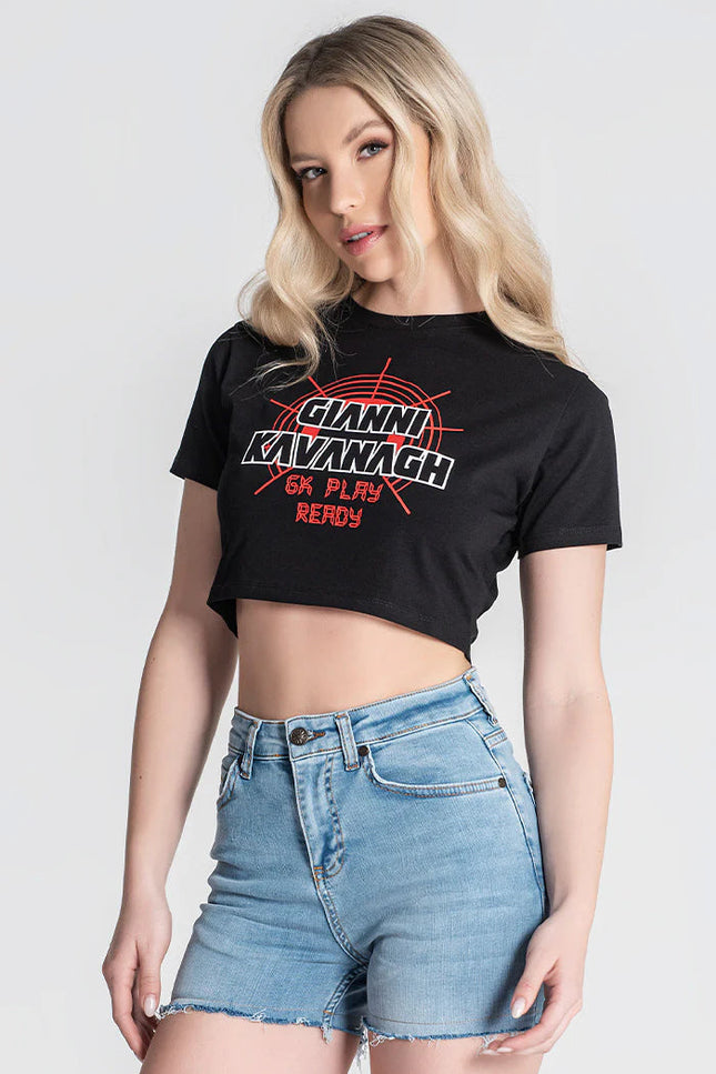 Black GK Play Cropped Tee