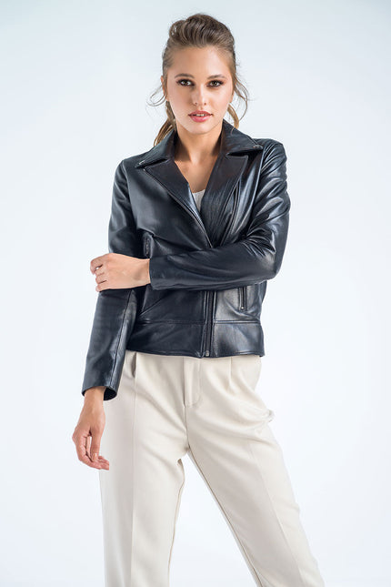 Black Genuine Classic Cut Leather Jacket-2