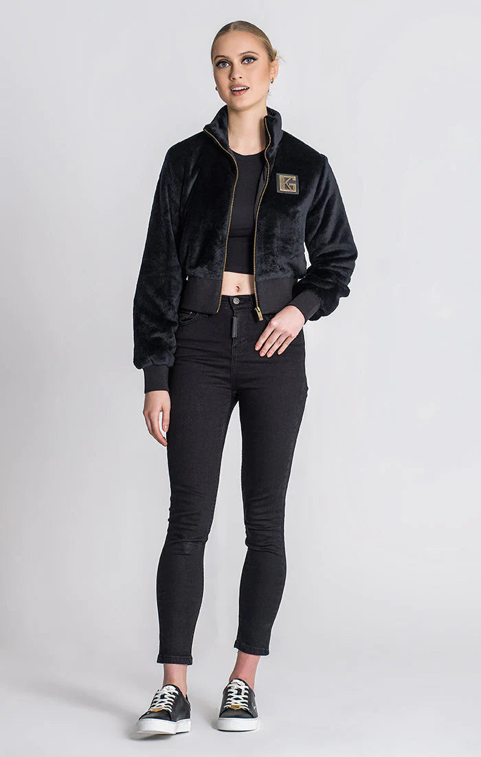 Black Id Sherpa Jacket-Clothing - Women-Gianni Kavanagh-Urbanheer