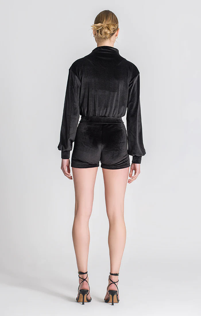 Black Montecarlo Cropped Jacket-Clothing - Women-Gianni Kavanagh-Urbanheer