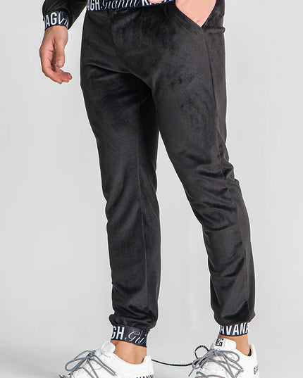 Black Montecarlo Elastic Joggers-Gianni Kavanagh-Urbanheer