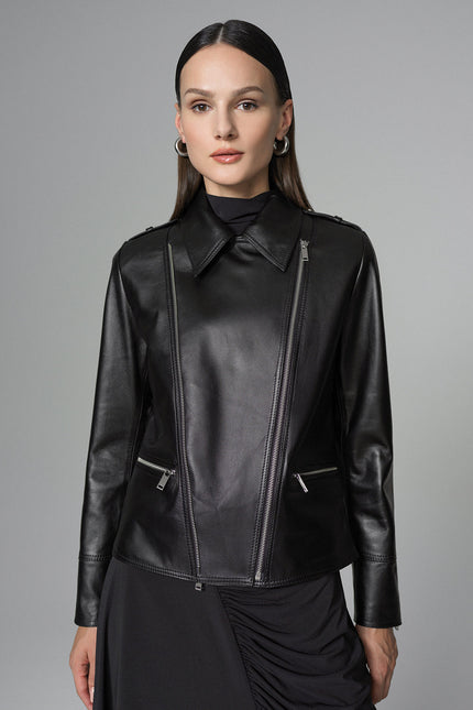 Black Natural Leather﻿ Jacket-2