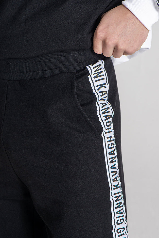 Black Partition Joggers