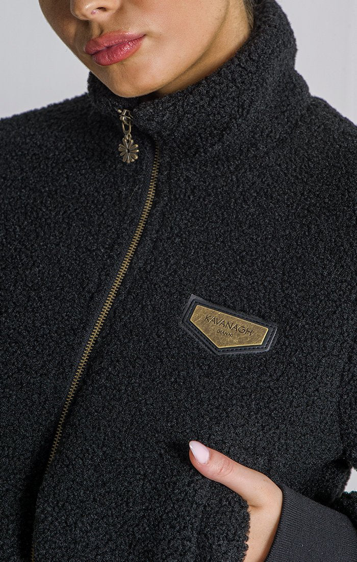 Black Teddy Sherpa Jacket-Clothing - Women-Gianni Kavanagh-Urbanheer