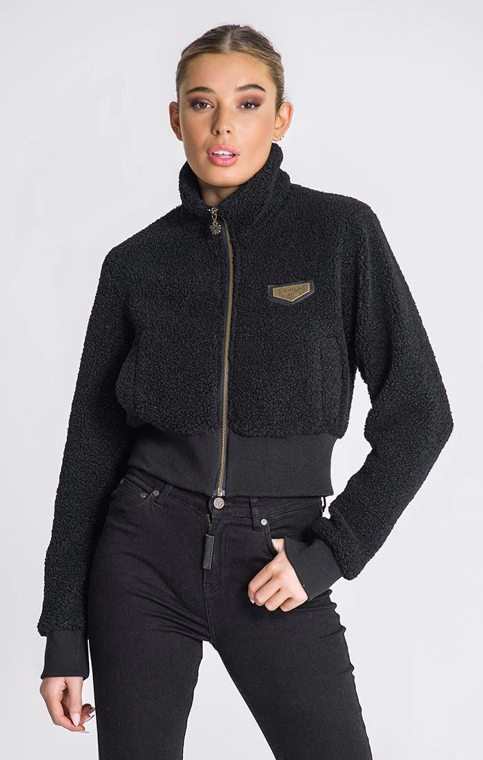 Black Teddy Sherpa Jacket-Clothing - Women-Gianni Kavanagh-L-Black-Urbanheer