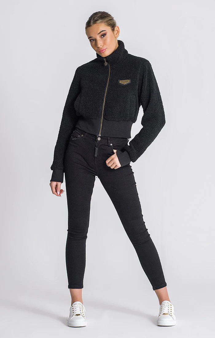 Black Teddy Sherpa Jacket-Clothing - Women-Gianni Kavanagh-Urbanheer