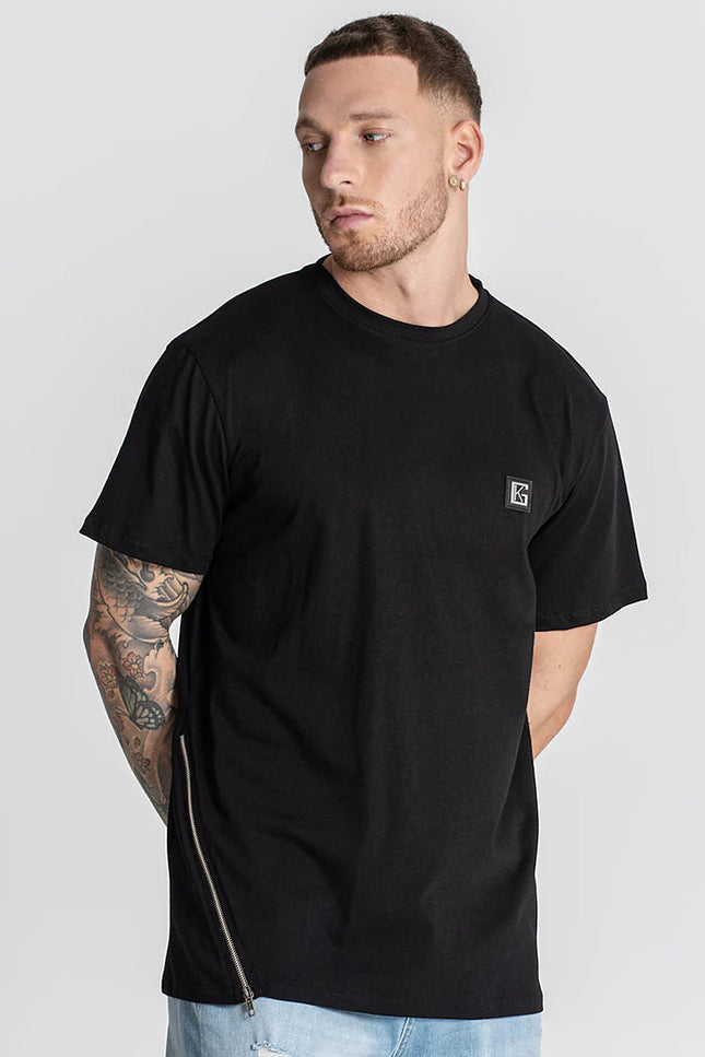 Black Zipper Tee