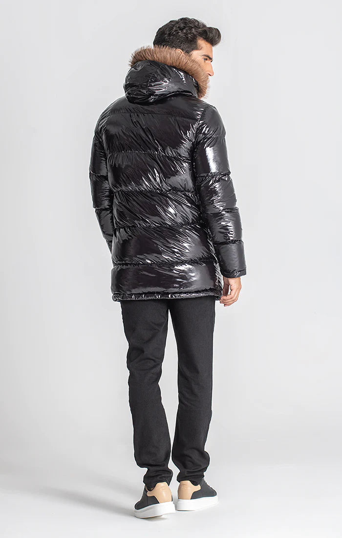 Black Id Glossy Coat-Clothing - Women-Gianni Kavanagh-Urbanheer