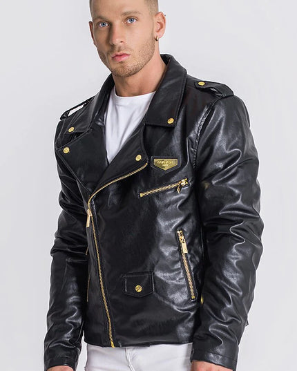 GK Lux Black Opulence Biker Jacket-Clothing - Men-Gianni Kavanagh-Urbanheer