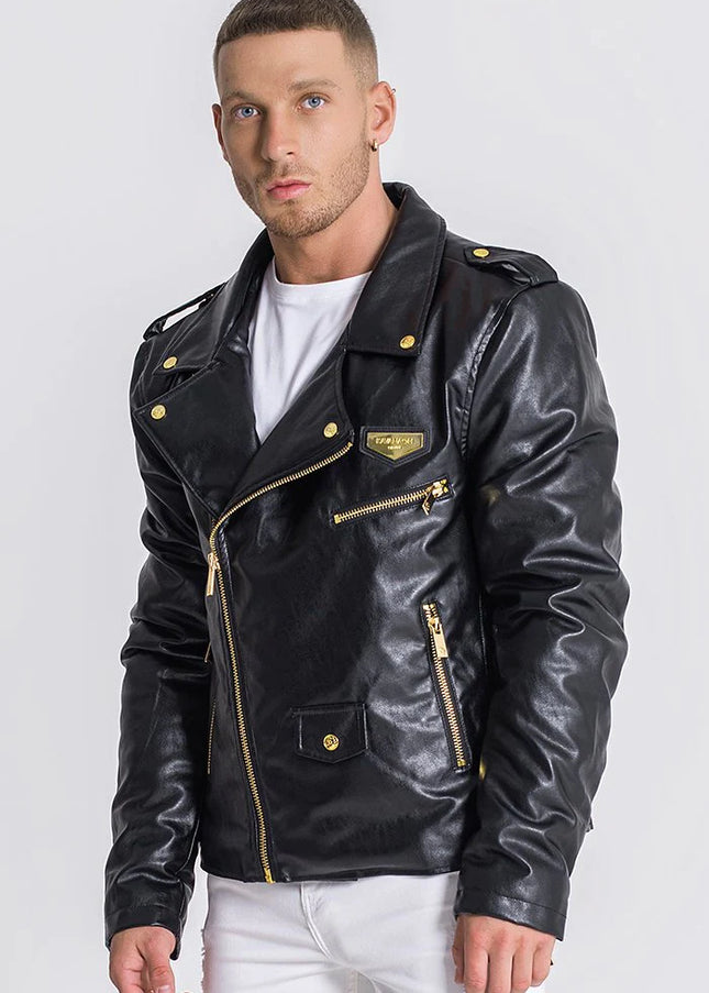 GK Lux Black Opulence Biker Jacket-Clothing - Men-Gianni Kavanagh-Urbanheer