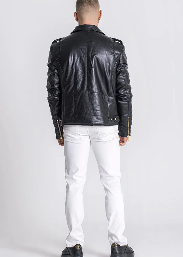 GK Lux Black Opulence Biker Jacket-Clothing - Men-Gianni Kavanagh-Urbanheer