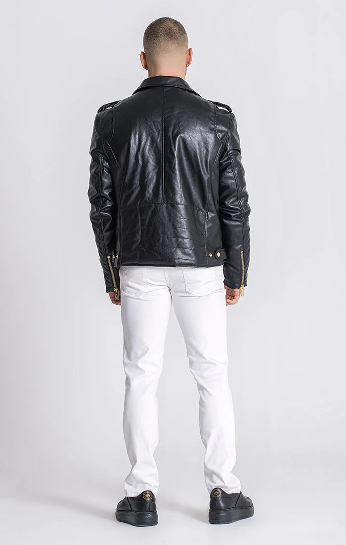 GK Lux Black Opulence Biker Jacket-Clothing - Men-Gianni Kavanagh-Urbanheer