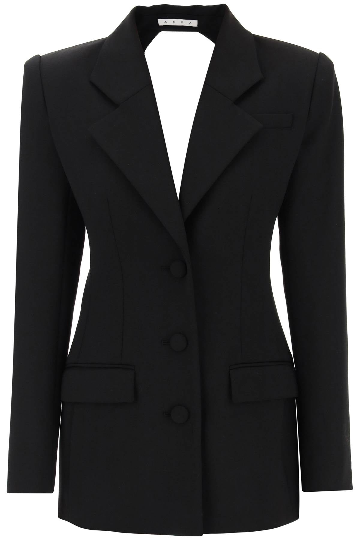 Blazer Dress With Cut-Out And Crystals-women > clothing > dresses > mini-Area-4-Nero-Urbanheer