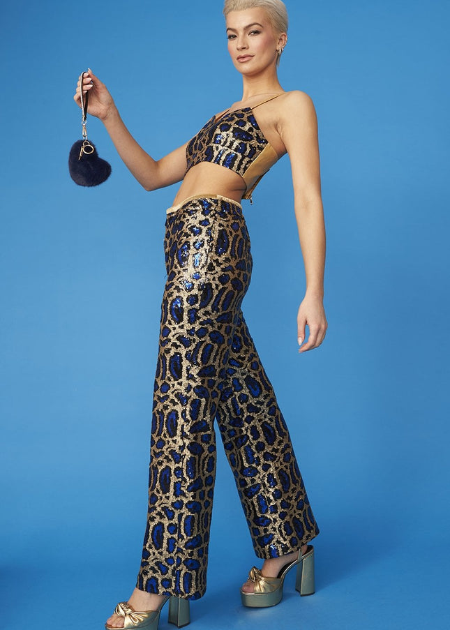 Blue Bamboo Sequin GiGi Top-0