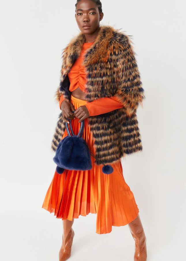 Blue Fox and Coney Fur Coat-1