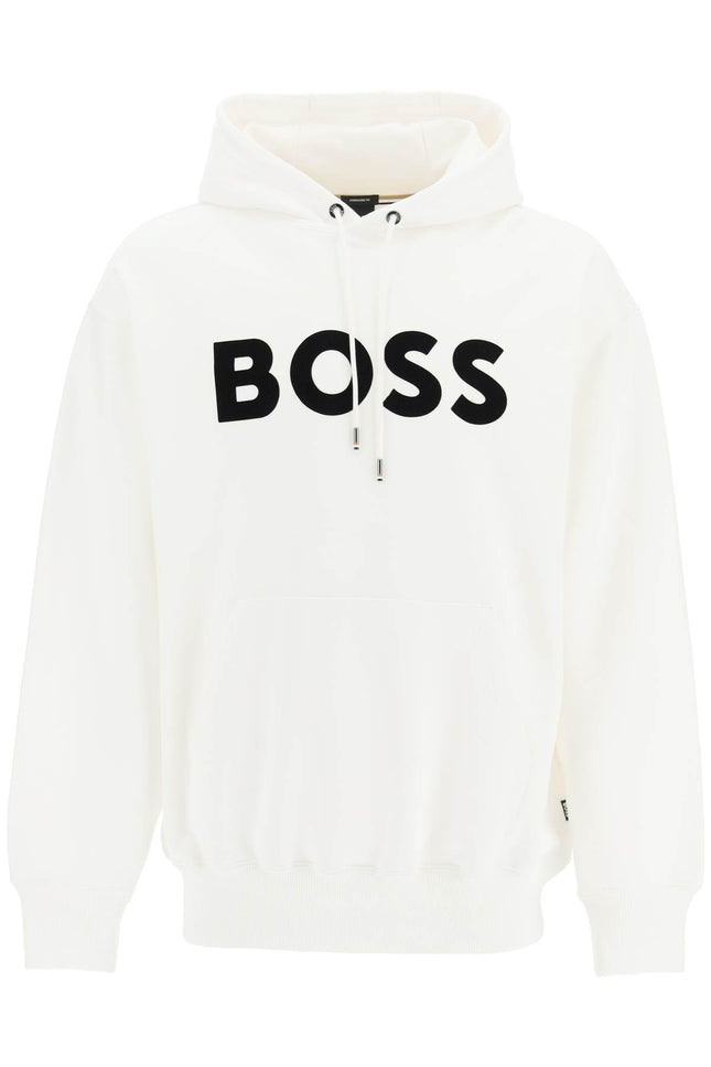 Boss 'sullivan' logo hoodie-men > clothing > t-shirts and sweatshirts > sweatshirts-Boss-l-White-Urbanheer