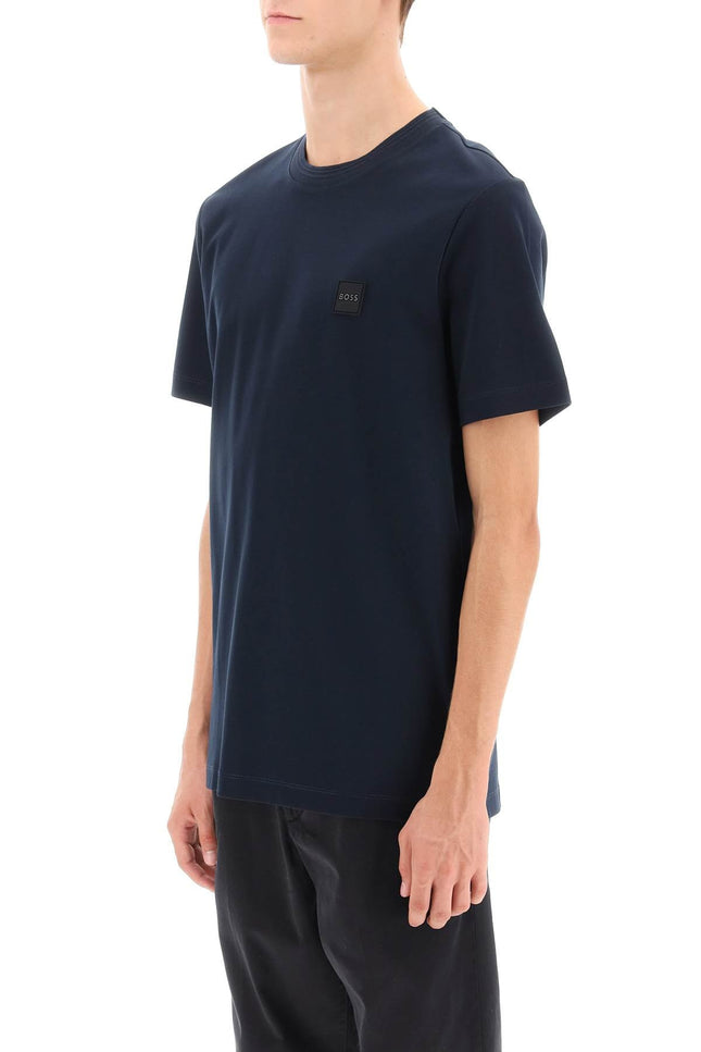 Boss tiburt t-shirt with logo patch-men > clothing > t-shirts and sweatshirts > t-shirts-Boss-l-Blue-Urbanheer