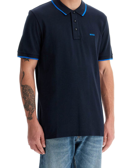 Boss "contrast trim parlay polo shirt