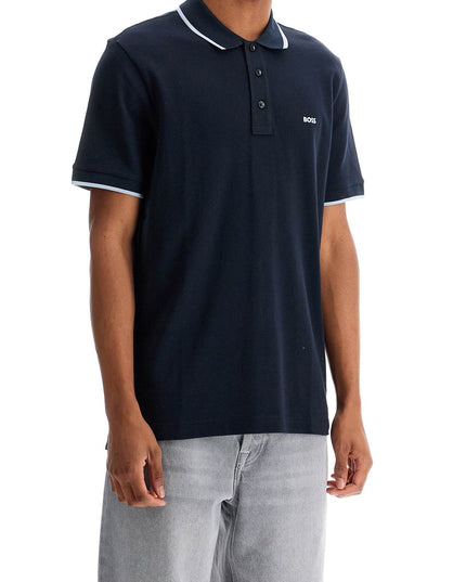 Boss parlay polo shirt with contrast trims