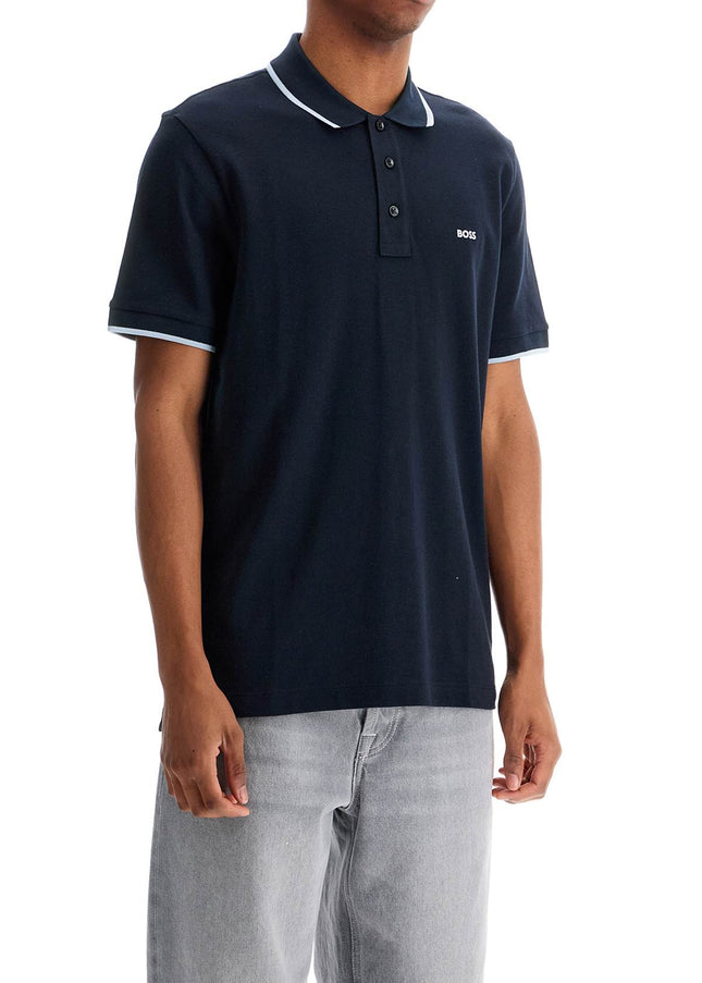 Boss parlay polo shirt with contrast trims