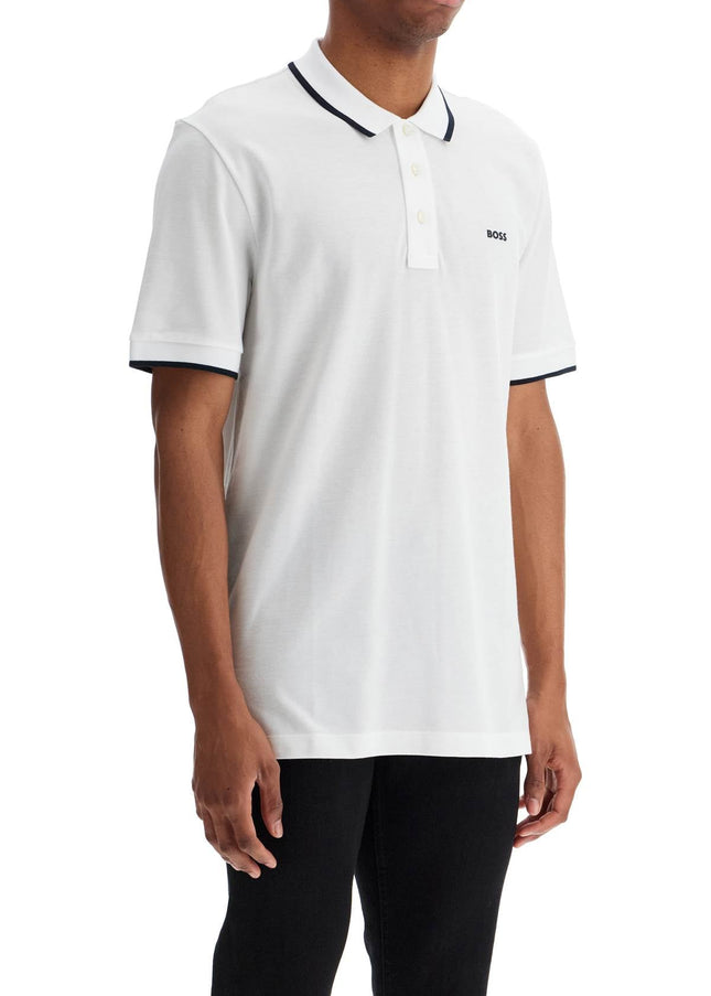 Boss parlay polo shirt with contrast trims