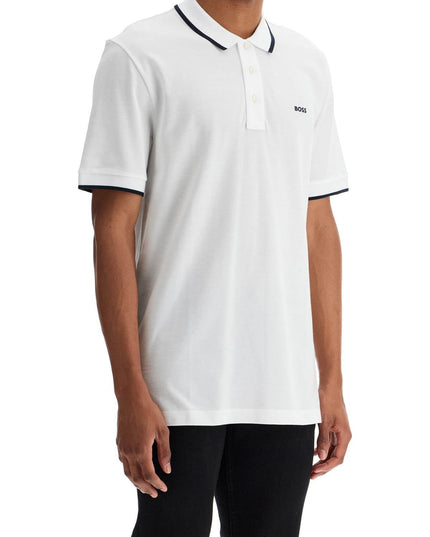 Boss parlay polo shirt with contrast trims