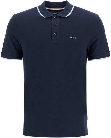 Boss parlay polo shirt with contrast trims