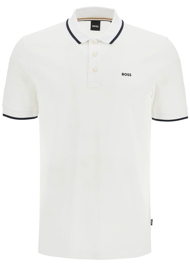 Boss parlay polo shirt with contrast trims