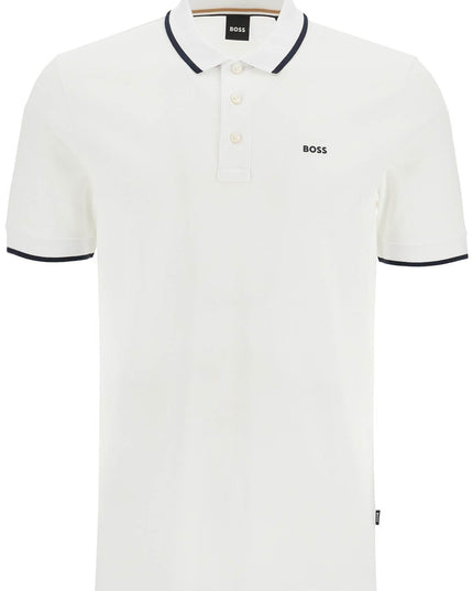 Boss parlay polo shirt with contrast trims