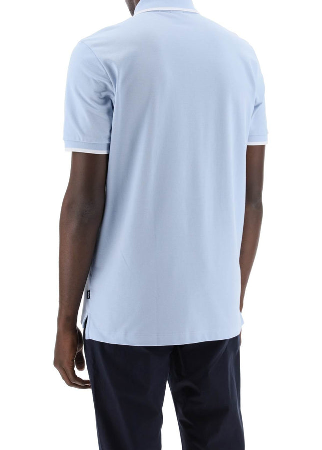 Boss polo shirt with contrasting edges Light blue-Men Polo-Boss-S-Urbanheer