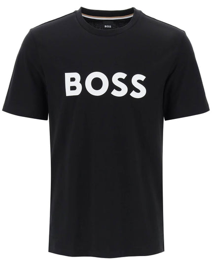 Boss tiburt 354 logo print t-shirt Black-T-Shirt-Boss-S-Urbanheer