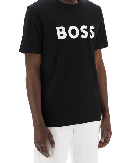 Boss tiburt 354 logo print t-shirt Black-T-Shirt-Boss-Urbanheer