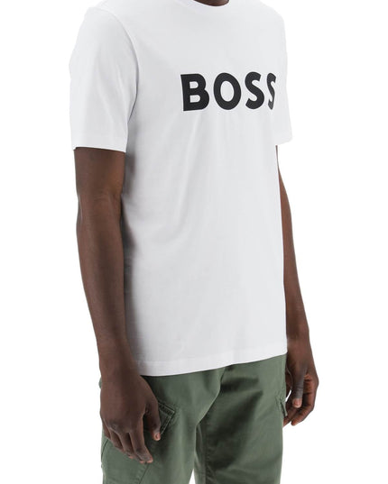 Boss tiburt 354 logo print t-shirt White-T-Shirt-Boss-Urbanheer