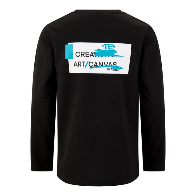 Boys Black Long Sleeved 'creative Art' Top