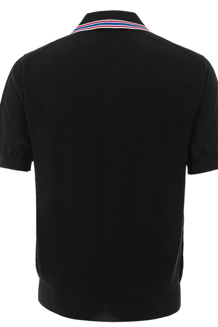 Brioni Black Wool Polo Shirt