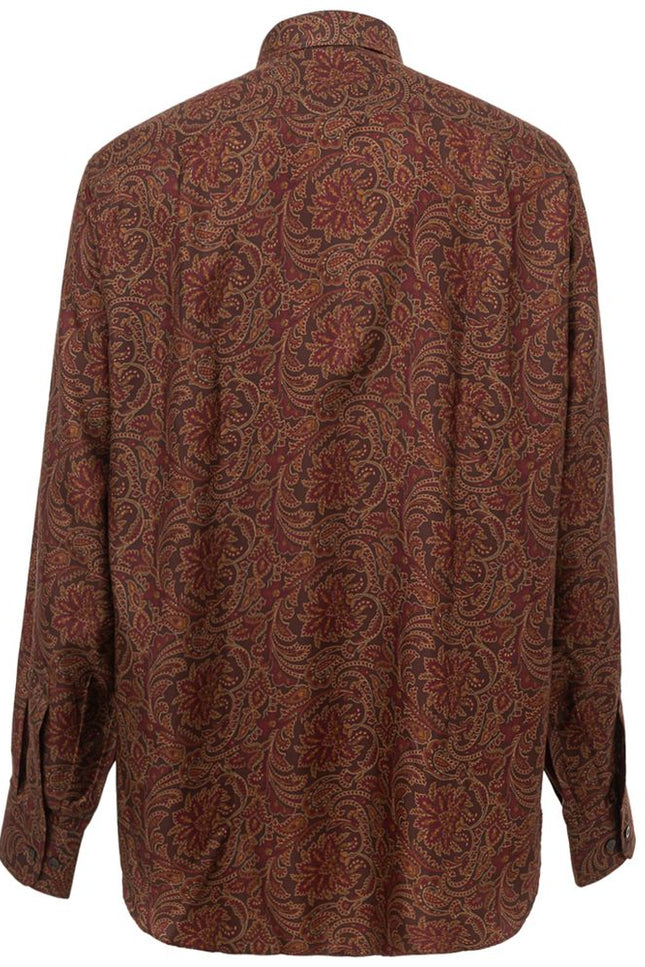 Brioni Brown Silk Shirt