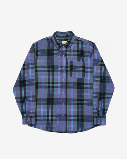 Brohm Plaid Mid-Weight Long Sleeve Shirt Purple