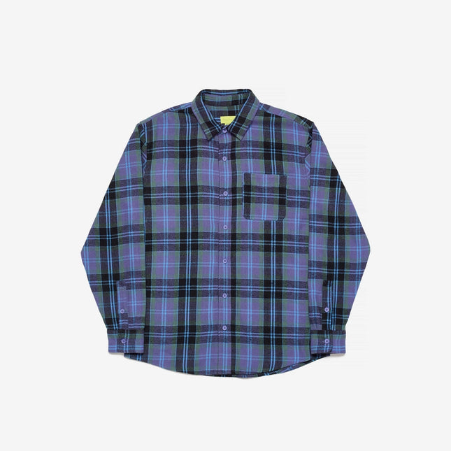 Brohm Plaid Mid-Weight Long Sleeve Shirt Purple