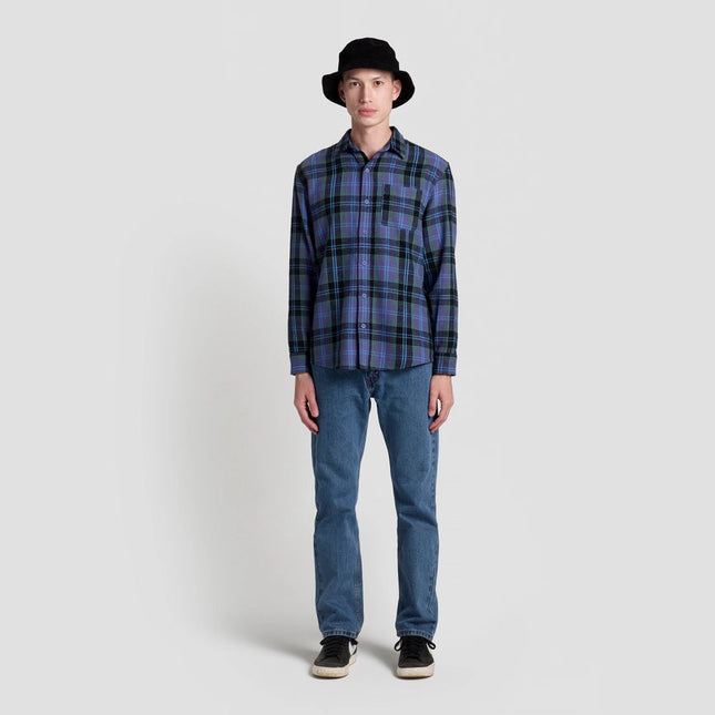 Brohm Plaid Mid-Weight Long Sleeve Shirt Purple