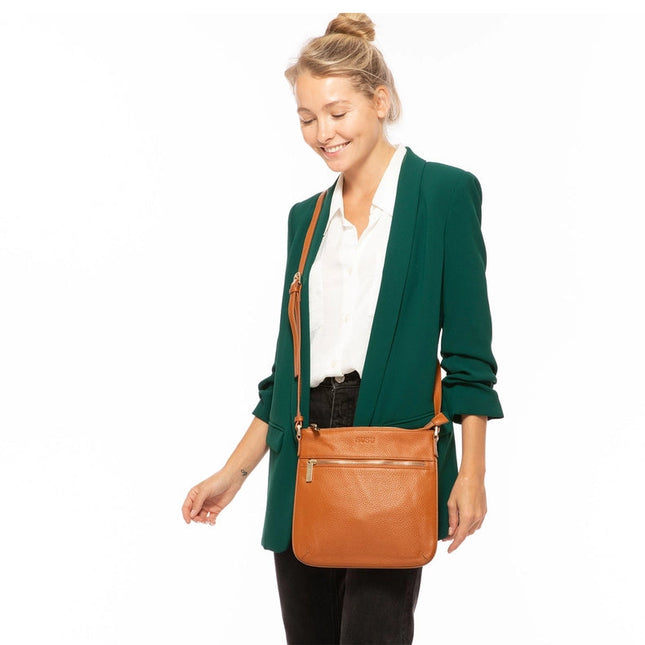 Brown Leather Crossbody Bag