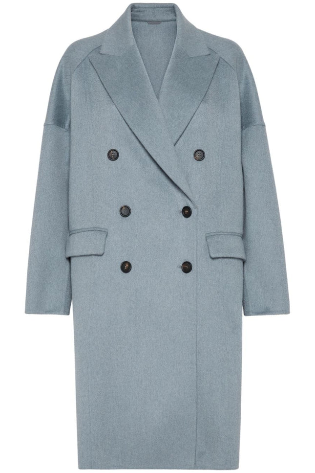 Brunello Cucinelli Coats Clear Blue