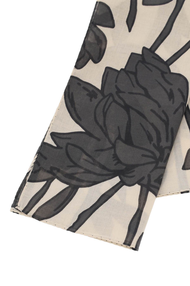 Brunello cucinelli flower print scarf-women > accessories > scarves and gloves > scarves-Brunello Cucinelli-os-Mixed colours-Urbanheer