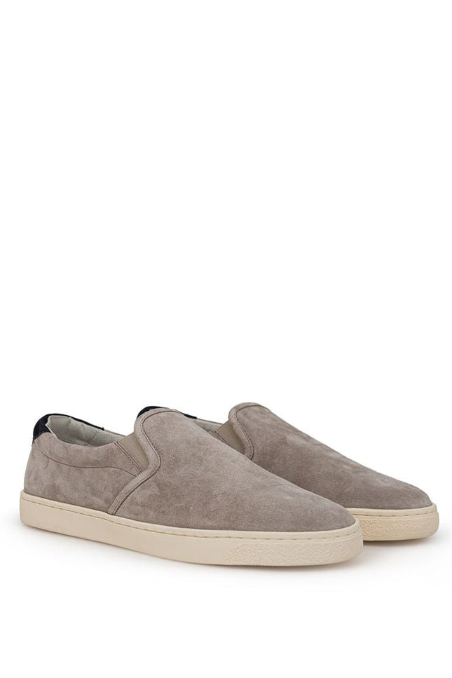 Brunello Cucinelli Gray Leather Sneaker