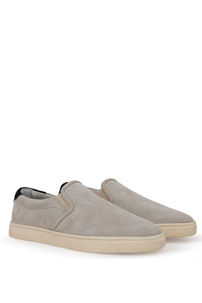 Brunello Cucinelli Gray Leather Sneaker