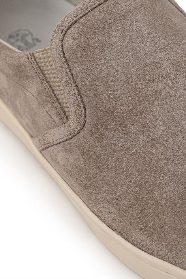 Brunello Cucinelli Gray Leather Sneaker