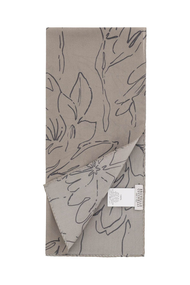 Brunello cucinelli magnolia print silk scar-women > accessories > scarves and gloves > scarves-Brunello Cucinelli-os-Mixed colours-Urbanheer