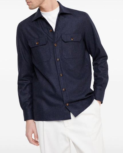 Brunello Cucinelli Shirts Blue