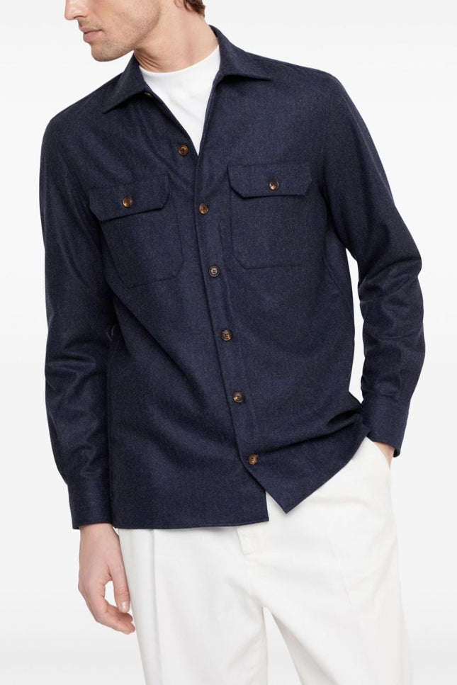 Brunello Cucinelli Shirts Blue